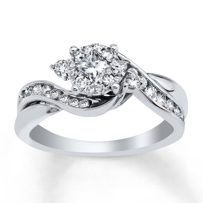 Main Image 1 of Now + Forever Diamond Engagement Ring 5/8 ct tw Round-cut 10K White Gold