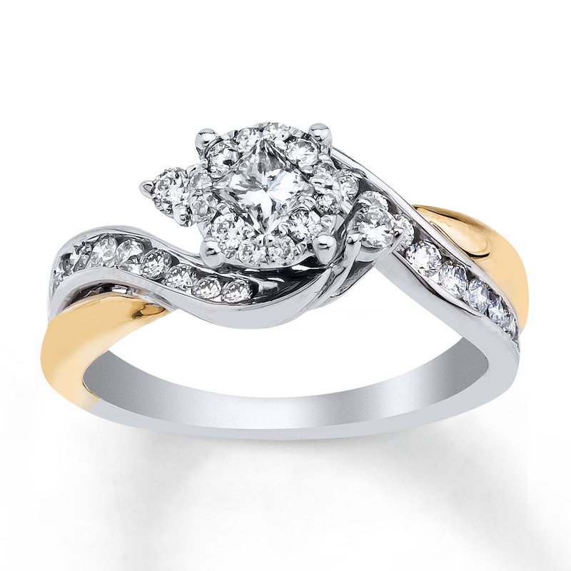 Main Image 1 of Now + Forever Diamond Engagement Ring 5/8 ct tw Round-cut 10K Two-Tone Gold