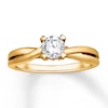 Thumbnail Image 0 of Diamond Engagement Ring 1/2 ct tw Round-cut 14K Yellow Gold