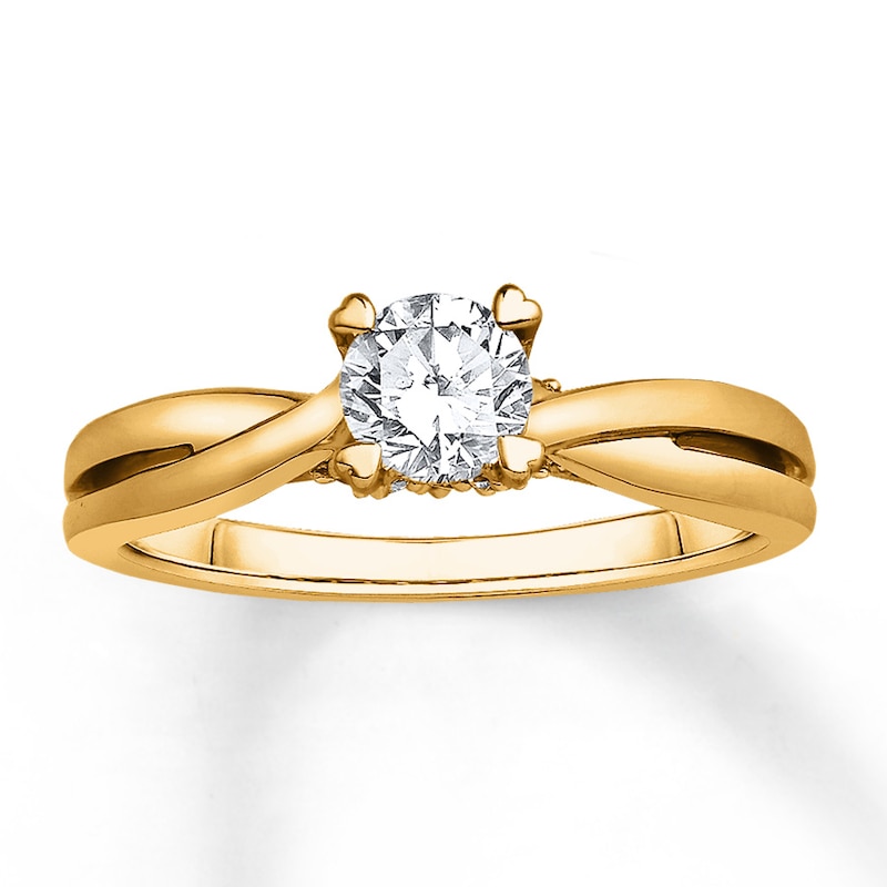 Main Image 1 of Now + Forever Diamond Engagement Ring 1/2 ct tw Round-cut 14K Yellow Gold