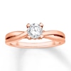 Thumbnail Image 0 of Diamond Engagement Ring 1/2 ct tw Round-cut 14K Rose Gold