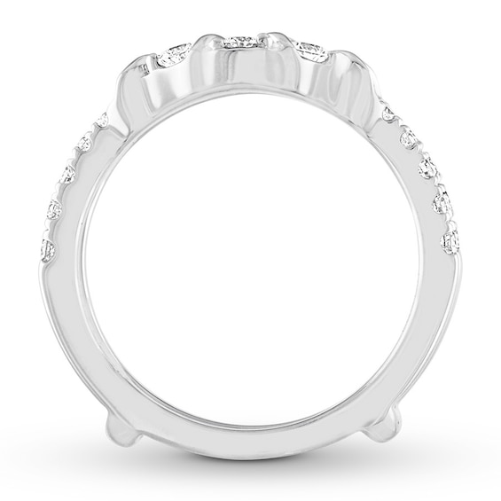 Leo Diamond Enhancer Ring 5/8 ct tw Roundcut 14K White Gold Kay