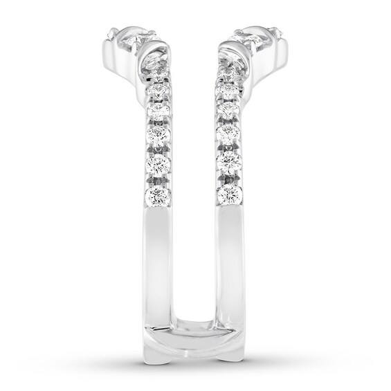 Leo Diamond Enhancer Ring 5/8 ct tw Roundcut 14K White Gold Kay