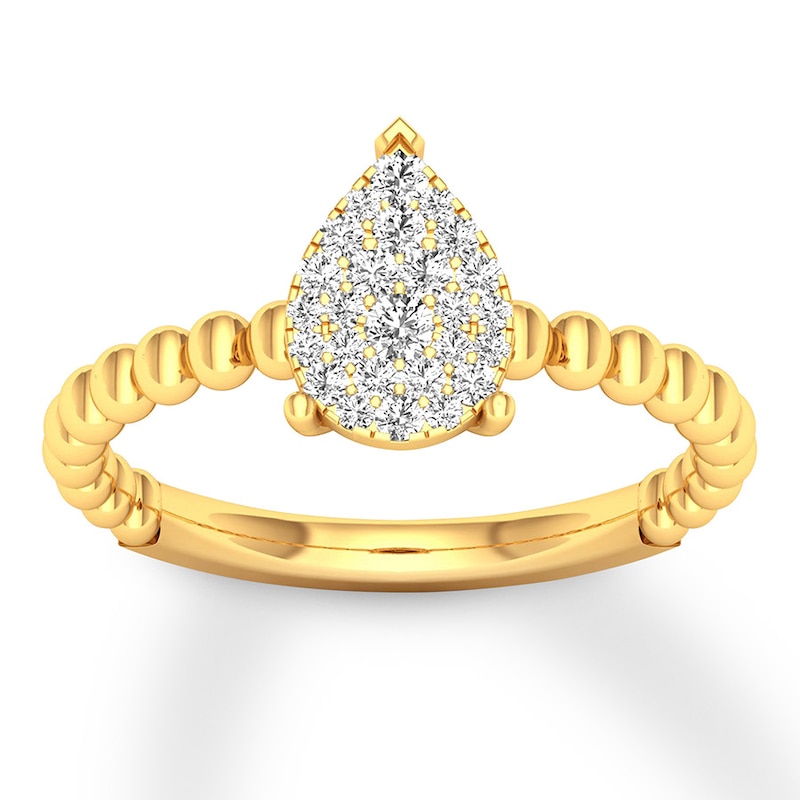 Main Image 1 of Now + Forever Diamond Engagement Ring 1/5 ct tw Round-cut 10K Yellow Gold