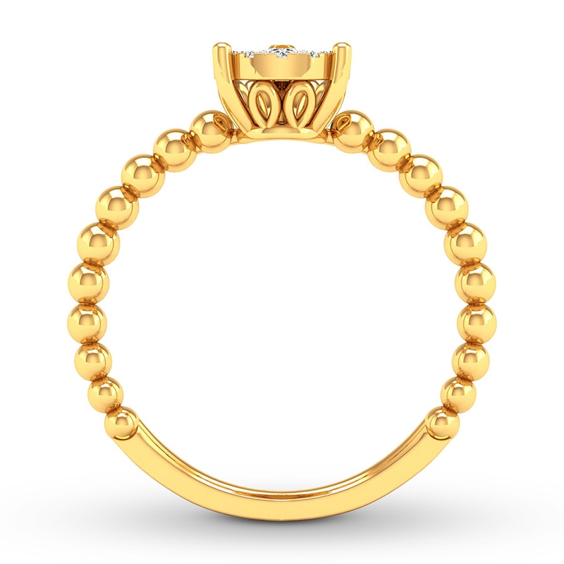 Main Image 2 of Now + Forever Diamond Engagement Ring 1/5 ct tw Round-cut 10K Yellow Gold