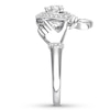 Thumbnail Image 2 of Now + Forever Claddagh Diamond Engagement Ring 3/8 ct tw 14K White Gold
