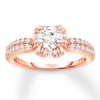 Thumbnail Image 0 of Diamond Engagement Ring 1/2 ct tw Round-cut 14K Rose Gold