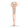 Thumbnail Image 2 of Diamond Engagement Ring 1/2 ct tw Round-cut 14K Rose Gold