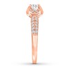 Thumbnail Image 2 of Diamond Engagement Ring 1/2 ct tw Round-cut 14K Rose Gold