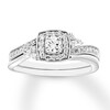 Thumbnail Image 0 of Diamond Engagement Ring 3/8 ct tw Round-cut 14K White Gold