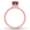 Thumbnail Image 1 of Neil Lane Cushion-cut Garnet Engagement Ring 3/8 ct tw Diamonds 14K Gold