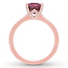 Thumbnail Image 2 of Neil Lane Cushion-cut Garnet Engagement Ring 3/8 ct tw Diamonds 14K Gold
