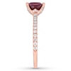 Thumbnail Image 3 of Neil Lane Cushion-cut Garnet Engagement Ring 3/8 ct tw Diamonds 14K Gold