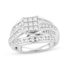 Thumbnail Image 1 of Diamond Engagement Ring 1 ct tw Princess & Round 10K White Gold