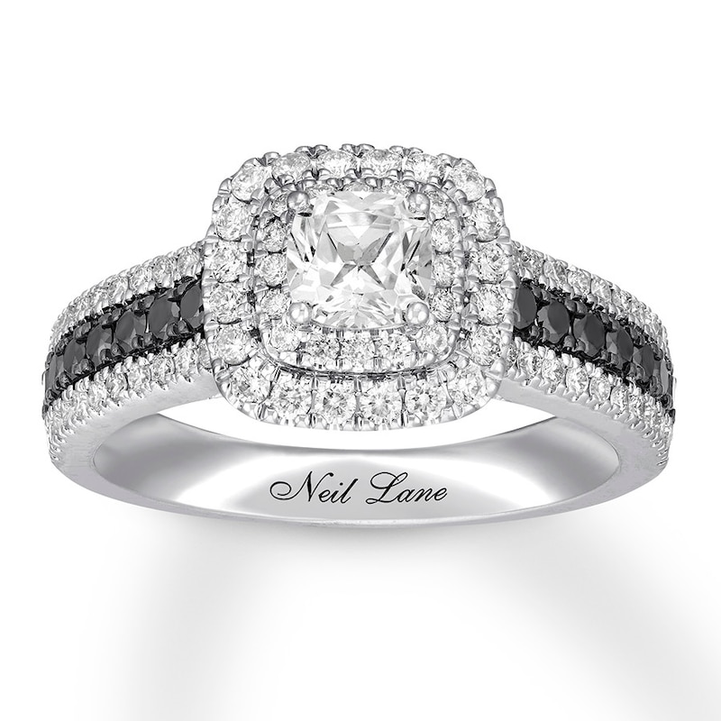 Main Image 1 of Neil Lane Cushion-cut Diamond Engagement Ring 1-1/8 ct tw 14K White Gold