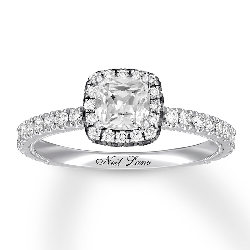Main Image 1 of Neil Lane Cushion-cut Diamond Engagement Ring 1-1/4 ct tw 14K White Gold
