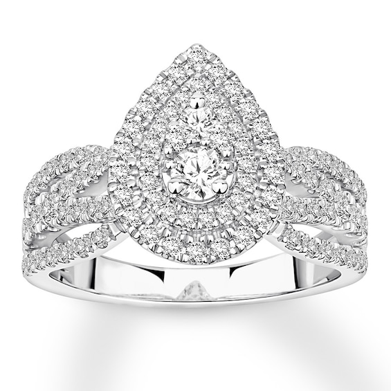 Now + Forever Diamond Engagement Ring 1 ct tw Round-cut 14K White Gold