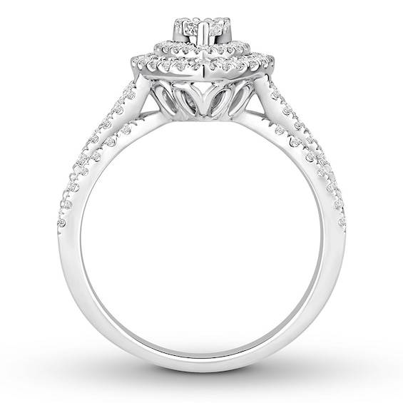 Diamond Engagement Ring 1 ct tw Roundcut 14K White Gold Kay