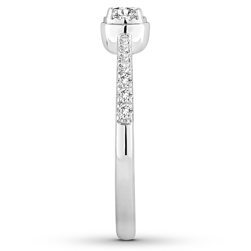 Diamond Engagement Ring 1/3 ct tw Round-cut 10K White Gold