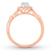 Thumbnail Image 1 of Diamond Engagement Ring 1/3 ct tw Round-cut 10K Rose Gold