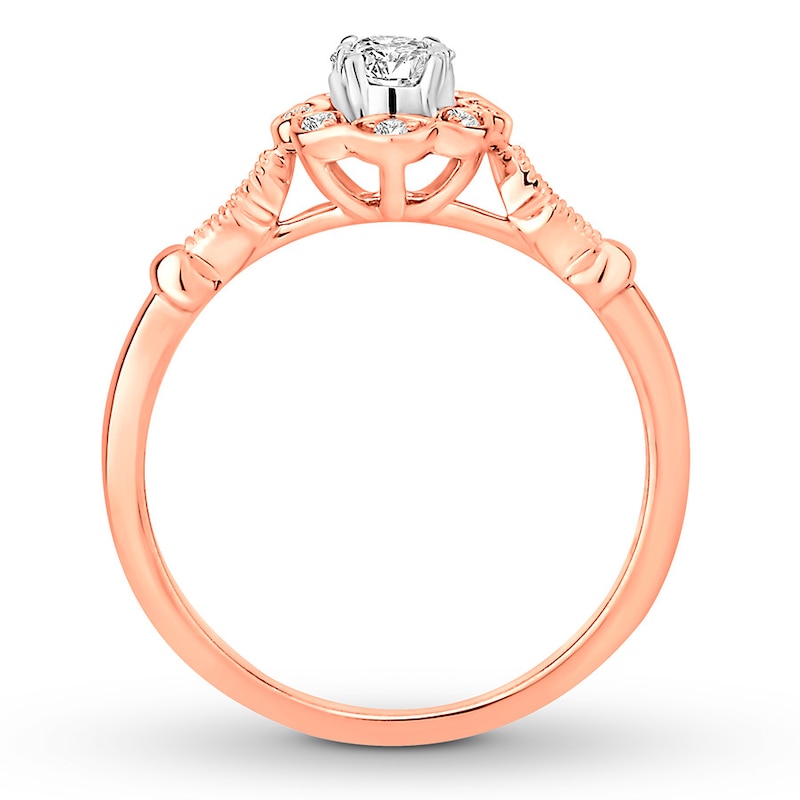 Main Image 2 of Now + Forever Diamond Engagement Ring 1/3 ct tw Round-cut 10K Rose Gold