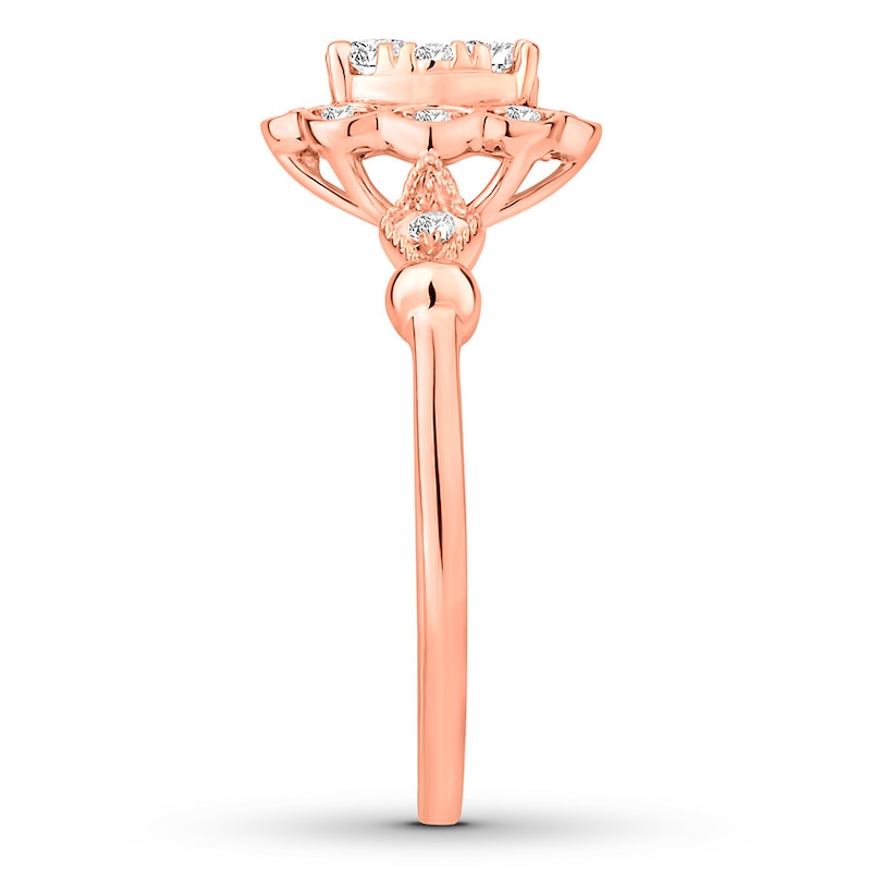 Main Image 3 of Now + Forever Diamond Engagement Ring 1/3 ct tw Round-cut 10K Rose Gold