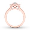 Diamond Engagement Ring 7/8 ct tw Oval & Round 14K Rose Gold