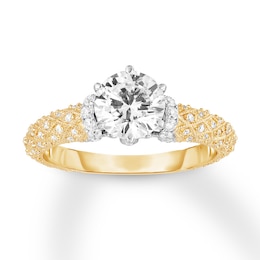 Now + Forever Diamond Engagement Ring 1-1/4 ct tw Round-cut 14K Two-Tone Gold