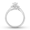 Thumbnail Image 1 of 3-Stone Diamond Engagement Ring 3/4 ct tw Round 14K White Gold