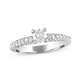 Diamond Engagement Ring 7/8 ct tw Round-cut 14K White Gold