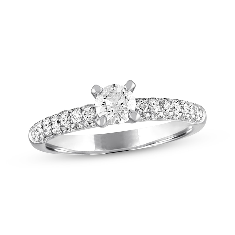 Main Image 1 of Diamond Engagement Ring 7/8 ct tw Round-cut 14K White Gold