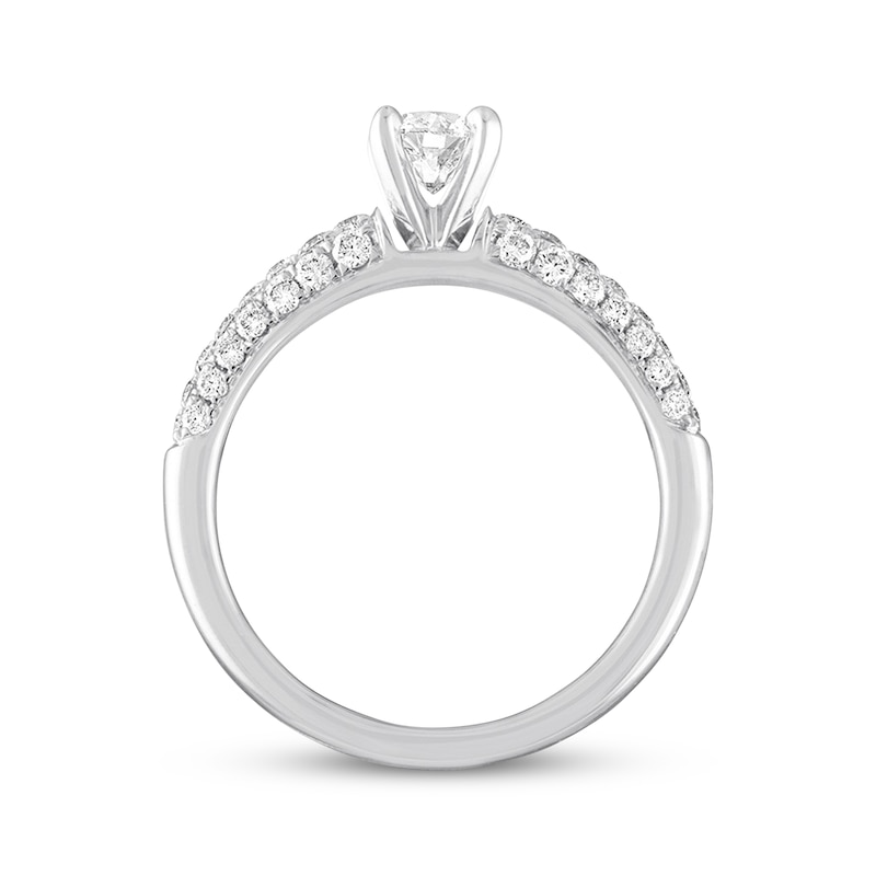 Main Image 3 of Diamond Engagement Ring 7/8 ct tw Round-cut 14K White Gold