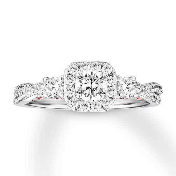 Now + Forever Diamond Engagement Ring 7/8 ct tw Round-cut 14K Two-Tone Gold