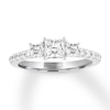 Thumbnail Image 0 of THE LEO Diamond Three-Stone Engagement Ring 7/8 ct tw Princess 14K White Gold