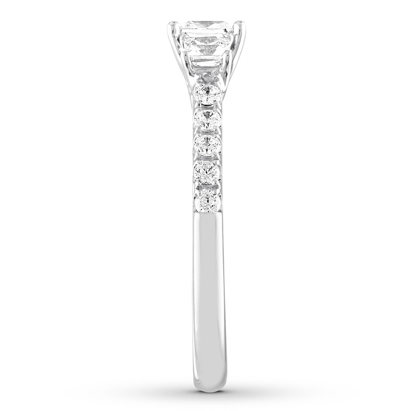 Main Image 3 of THE LEO Diamond Three-Stone Engagement Ring 7/8 ct tw Princess 14K White Gold