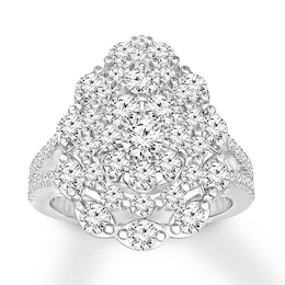 Now + Forever Diamond Engagement Ring 1-3/4 ct tw Round-cut 14K White Gold