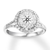 Thumbnail Image 0 of Diamond Engagement Ring 7/8 ct tw Round-cut 14K White Gold