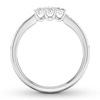 Thumbnail Image 2 of Memories Moments Magic 3-Stone Diamond Ring 3/8 ct tw Princess/Round 14K White Gold