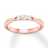 Thumbnail Image 1 of Memories Moments Magic Three-Stone Diamond Ring 1/5 ct tw Round-cut 14K Rose Gold