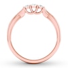 Thumbnail Image 2 of Memories Moments Magic Three-Stone Diamond Ring 1/5 ct tw Round-cut 14K Rose Gold