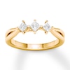 Thumbnail Image 0 of Three-Stone Diamond Ring 3/8 ct tw Princess-cut 10K Yellow Gold
