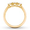 Thumbnail Image 1 of Memories Moments Magic Three-Stone Diamond Ring 3/8 ct tw Princess-cut 10K Yellow Gold