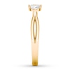 Thumbnail Image 2 of Three-Stone Diamond Ring 3/8 ct tw Princess-cut 10K Yellow Gold