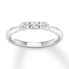 Thumbnail Image 1 of Now + Forever Three-Stone Diamond Ring 1/2 ct tw Oval/Round 10K White Gold