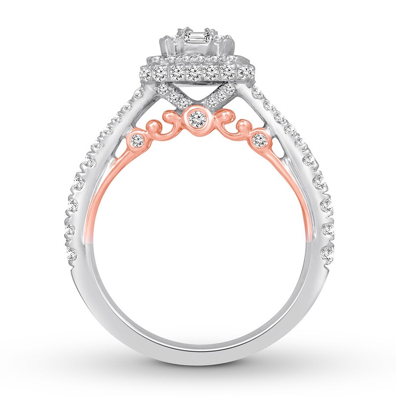 Diamond Engagement Ring 1 cttw Baguette 14K Two-Tone Gold