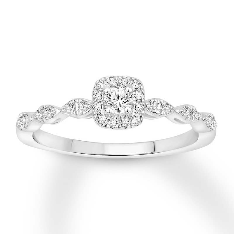 Main Image 1 of Now + Forever Diamond Engagement Ring 1/3 ct tw Round-cut 10K White Gold