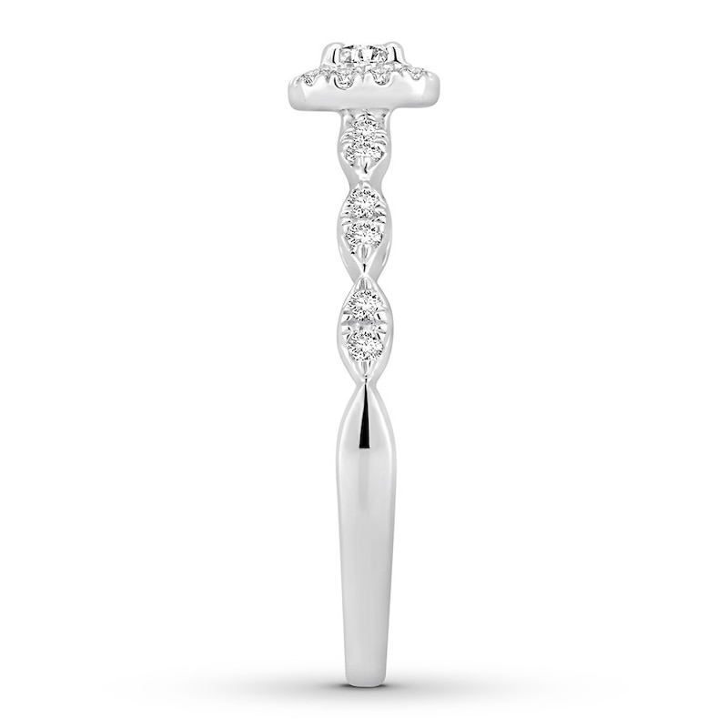 Main Image 3 of Now + Forever Diamond Engagement Ring 1/3 ct tw Round-cut 10K White Gold