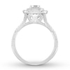 Diamond Engagement Ring 1-1/6 ct tw Round-cut 14K White Gold