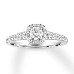 Now + Forever Diamond Engagement Ring 5/8 ct tw Round-cut 14K White Gold