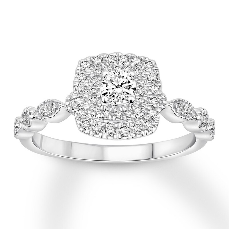 Main Image 1 of Now + Forever Diamond Engagement Ring 1/2 ct tw Round-cut 14K White Gold